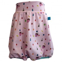 Bubble Skirt Little Fruits Print, Organic Cotton Jersey