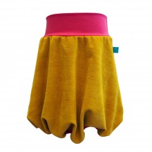 Yellow/Pink Bubble Skirt, Organic Cotton Plush