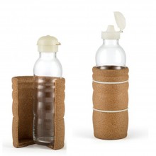 Drinking Bottle THANK YOU Sport with natural cork shell & nozzle lid