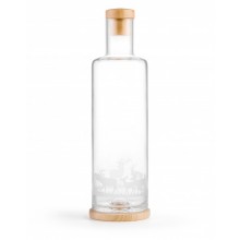 Water Bottle DEER with Swiss Stone Pine Wood Lid, 1 Litre