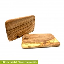 Olive Wood Cutting Board 22 x 14 cm, rounded corners, Engraving possible