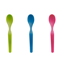 ajaa! 3pcs Bioplastic Baby Spoons, colourful toddlers feeding tool