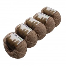 Alpacaone Baby Alpaca wool ball 5 Pack -112m 4-4,5 needle Nm 4/9 crochet yarn, Champagne