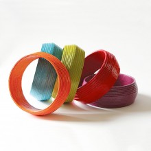 Bangle ART handmade from recycled cotton paper