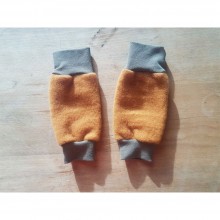 Baby Leg Warmers, Eco Wool Fleece, Amber