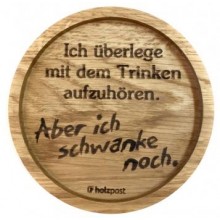 Sway – Coaster made of solid Oak Wood with laser engraving, German toast
