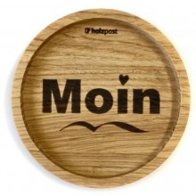 MOIN – Coaster made of solid Oak Wood with laser engraving