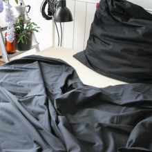 Pure Black Bedsheet of Organic Cotton