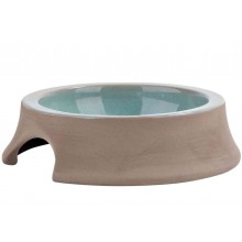 Two-Coloured Stoneware Dog Bowl Petra by Blumenfisch – Grey/Turquoise
