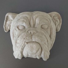 Eco Papier-Mâché English Bulldog in Concrete Look