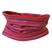 Loop scarf Lilac-red striped and plain Red