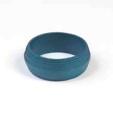 Bangle ART handmade from recycled cotton paper – Teal