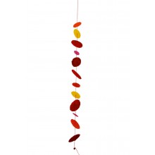 Handmade Recycled Cotton Paper Garland CASCADE – Red Hues
