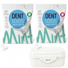 DENTTABS Teeth Cleaning Tablets Mint & Bioplastic Storage Container