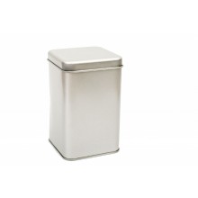 Tea Canister – Square Tin Box with hooded lid