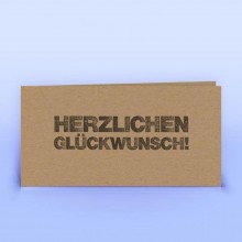 Greeting Card natural recycled paper, DIN landscape (German)
