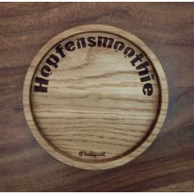Hopfensmoothie – Coaster made of solid Oak Wood