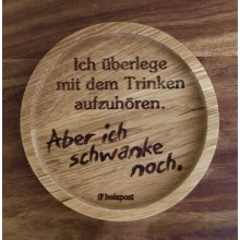Sway – Coaster made of solid Oak Wood with laser engraving, German toast