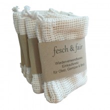 fesch & fair 50 vegan certified Organic Cotton String Bags