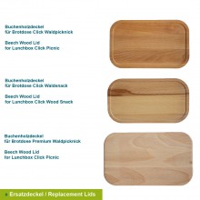 Replacement Lids Beech Wood for Lunchbox