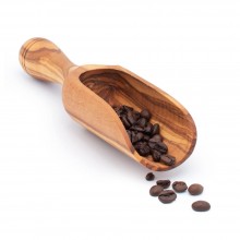 Handcrafted Olive Wood Scoop – Coffee Bean Flour Food Shovel