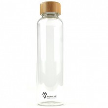 Glass Bottle with Bamboo Lid 550 ml – Made Sustained Knight Glass Bamboo