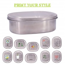 Personalisable Stainless Steel Lunch Box, 800 ml / 27 oz – various motifs