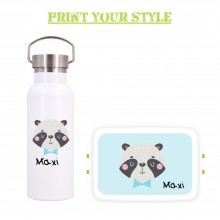 Customised Lunchbox Combo RACOON & Stainless Steel Bottle for Kids