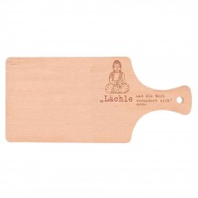 Buddha Smile Quote Beech Wood Cutting Board with Handle