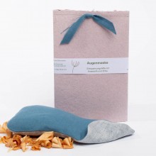 Organic Linen Eye Pillow filled with Amaranth & Swiss Pine – Zero Waste Line – Dove Blue/Jeans