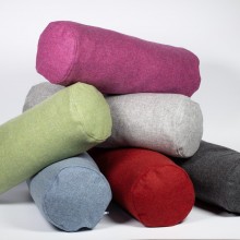 Organic Neck Roll Pillow – Fill with Spelt Husks & Woll Beads & Loden Pillowslip – various colours
