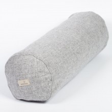 Organic Neck Roll Pillow – Fill with Spelt Husks & Loden Pillowslip – Grey