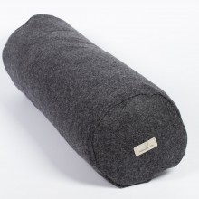 Organic Neck Roll Pillow – Fill with Spelt Husks & Loden Pillowslip – Black