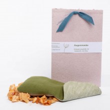 Organic Linen Eye Pillow filled with Amaranth & Swiss Pine – Zero Waste Line – Green/Moss