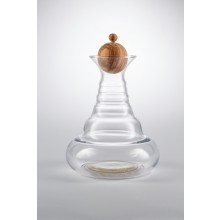 Alladin Glass Carafe gold 1.3 Liter with Olive Wood Stopper