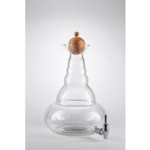 Carafe Universe with Olive Wood Top & Glass Tube