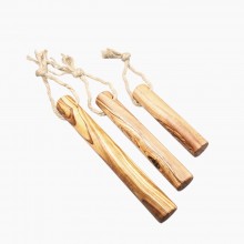 Olive Wood Chew Stick for Dogs, Dental Care, Sisal Strap, 3 Length