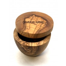 Milk Tooth Box of Olive Wood incl. Engraving of Children’s Name 