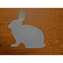 Bunny Sew-on Organic Cotton Patch – Grey left