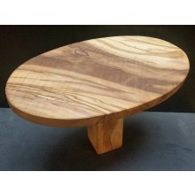Oval Meditation Stool made of Olive Wood for Diamond Posture