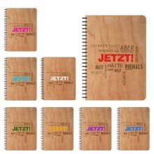 Notebook AUSREDEN & JETZT with genuine cherrywood veneer cover
