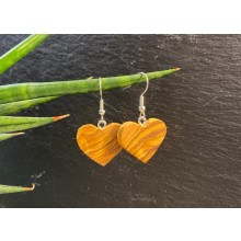 Heart Earrings Olive Wood – Creation "My Life"