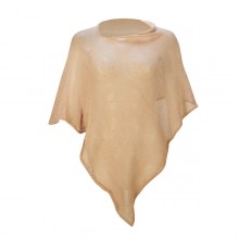 Organic Cotton Poncho BELLE – Sand (Natural)