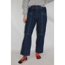 7/8 Denim Pull-On Trousers »Irene«, Elastic Waist