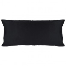 Pure Black Pillowcase of Certified Organic Cotton, 40x80 cm