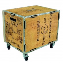 Werkhaus Retro-style Roll Tea Storage Cabinet with Lid, Birch Plywood