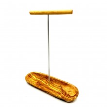 Jewellery Holder SAILING Olive Wood/Stainless Steel