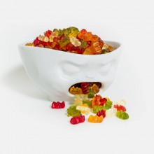 58products Bowl with a hole "Barfing" white, 1000 ml