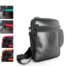 Tango slim upcycled Shoulder Bag, Mini Messenger Bag