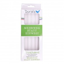 Dora’s Reusable Drinking Glass Straws incl. Cleaning Brush